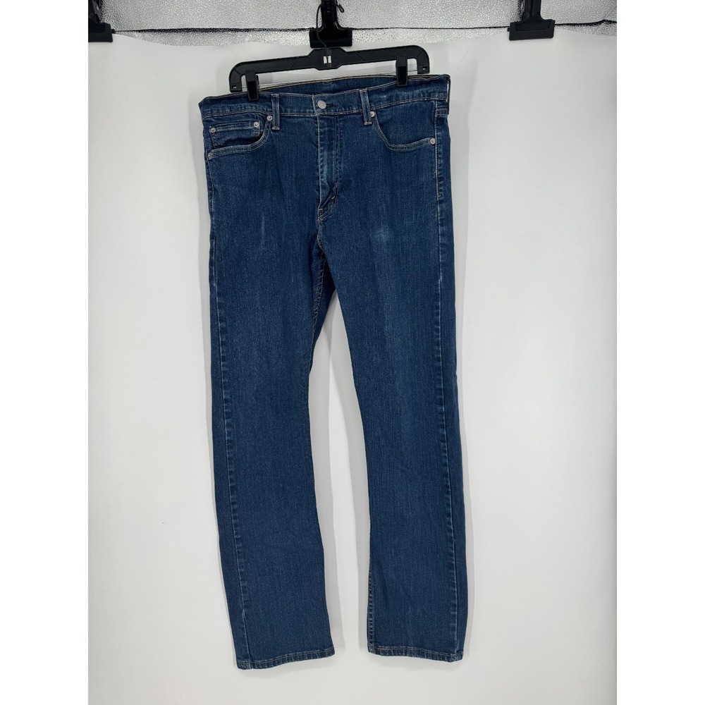 Levis Slim Fit Straight Leg 513 Jeans Mens 36x32 Blue Denim Cotton Dark Wash